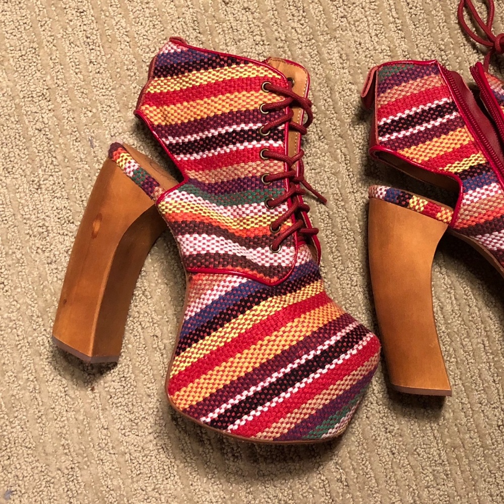 Jeffery Campbell Lita, fabric, 7M, gently used